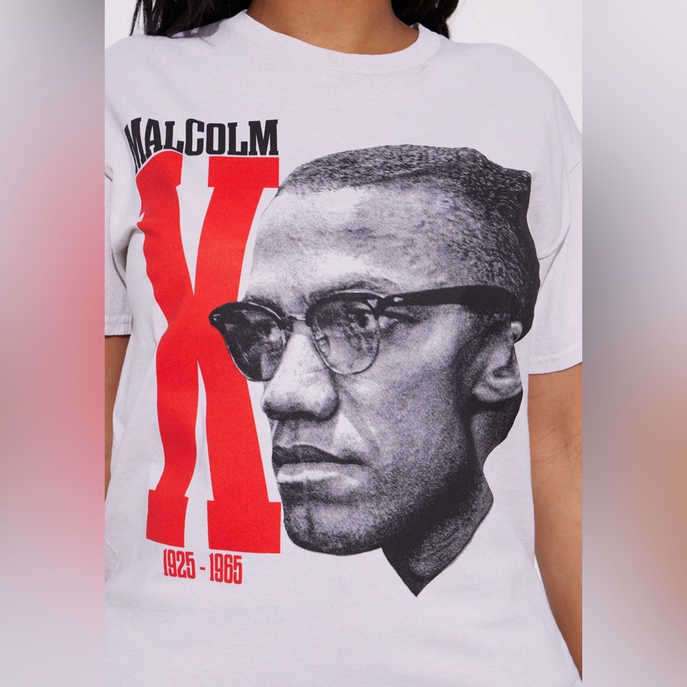 •Malcom X• NWT Crew Neck Graphic T-Shirt - Picture 2 of 3